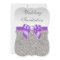 Printed Silver Sequins and Lavender Bow Wedding