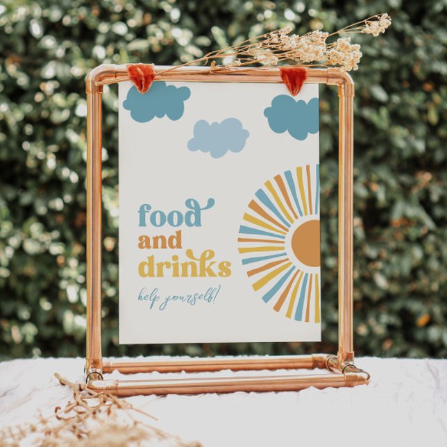 Printed Sun Party Food and Drinks Sign (Creator Uploaded)