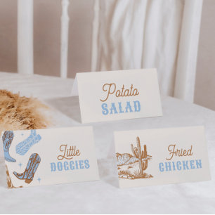 Printed Western Food Tent Cards