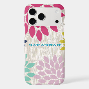 Printed Wood StarBurst Flower Personalised iPhone