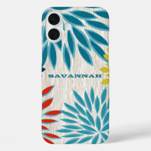 Printed Wood StarBurst Flower Personalised iPhone iPhone 16 Plus Case