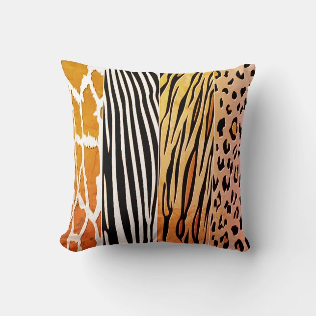Printed Zebra Stripe Pillow  (Front)