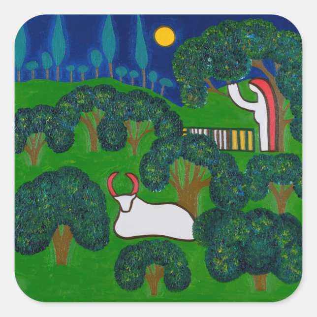 Printemps en Burgundy 2013 Square Sticker (Front)