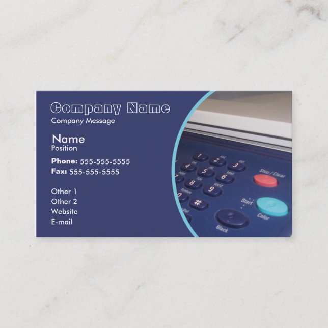 Printer Business Card (Front)