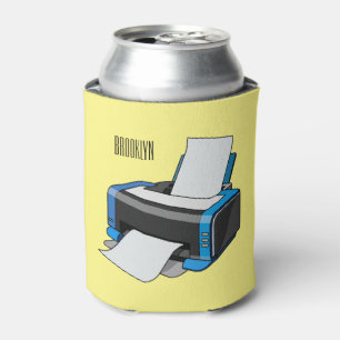 Printer cartoon illustration can cooler