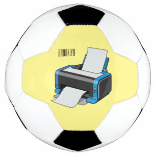 Printer cartoon illustration football