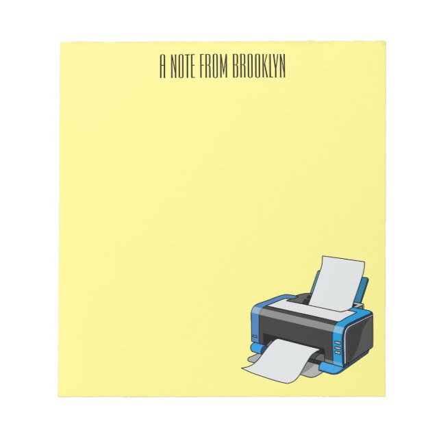 Printer cartoon illustration notepad (Front)
