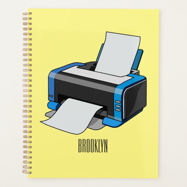 Printer cartoon illustration planner (Front)