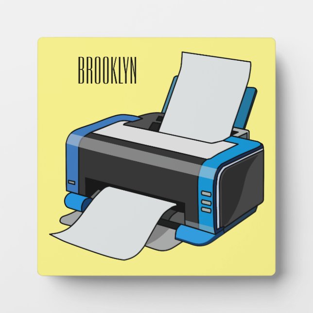 Printer cartoon illustration plaque (Front)