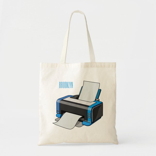 Printer cartoon illustration tote bag (Front)