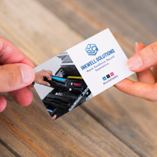 Printer Repair Business   Simple White Photo Card