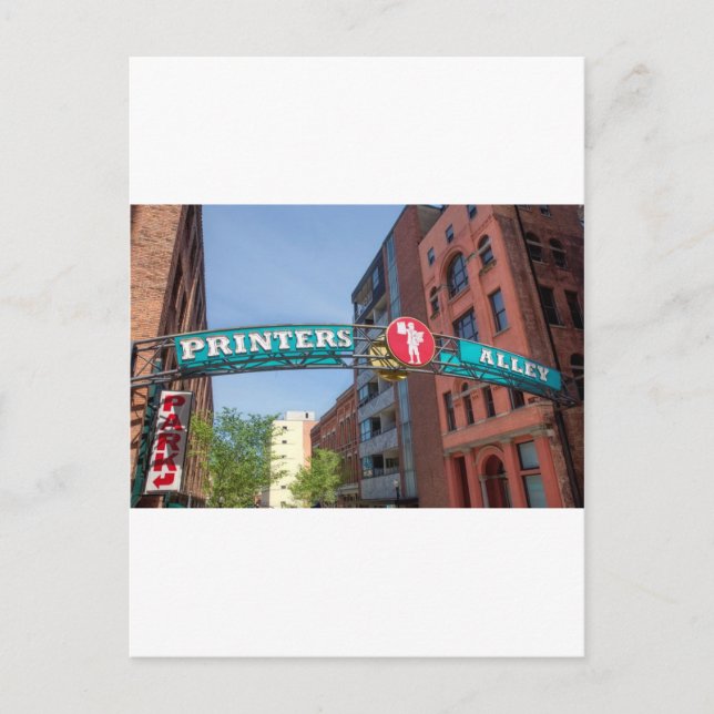 Printer's Alley Postcard (Front)