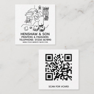 Printers & Finishers Promotional Square Business Card