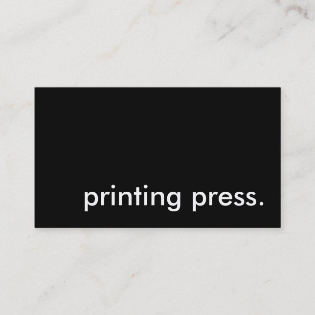 printing press. business card (Front)