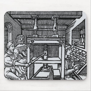 Printing press mouse mat