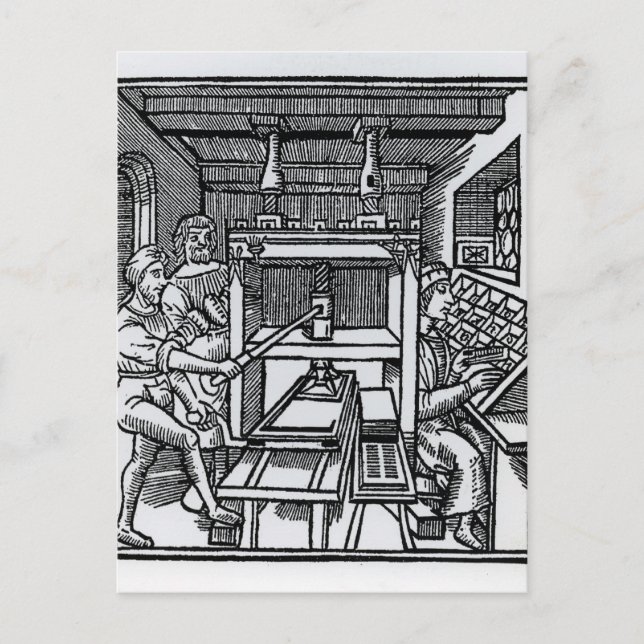 Printing press postcard (Front)