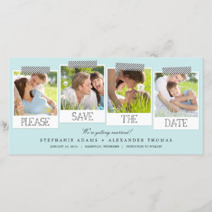 Prints Save The Date Photo Cards - Blue