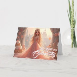 Prinzessin Geburtstagskarte in Rosa Card