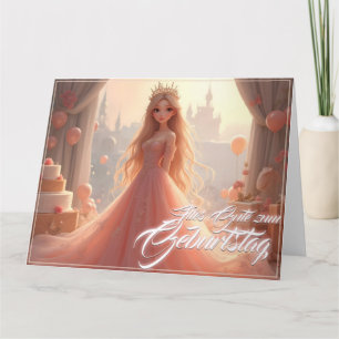 Prinzessin Geburtstagskarte in Rosa Card