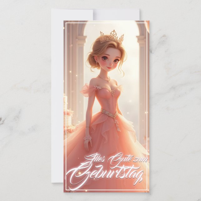 Prinzessin zum Geburtstag im rosa Traumkleid (Front)