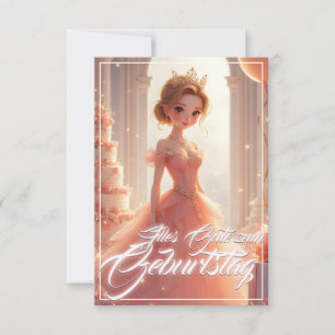 Prinzessin zum Geburtstag im rosa Traumkleid