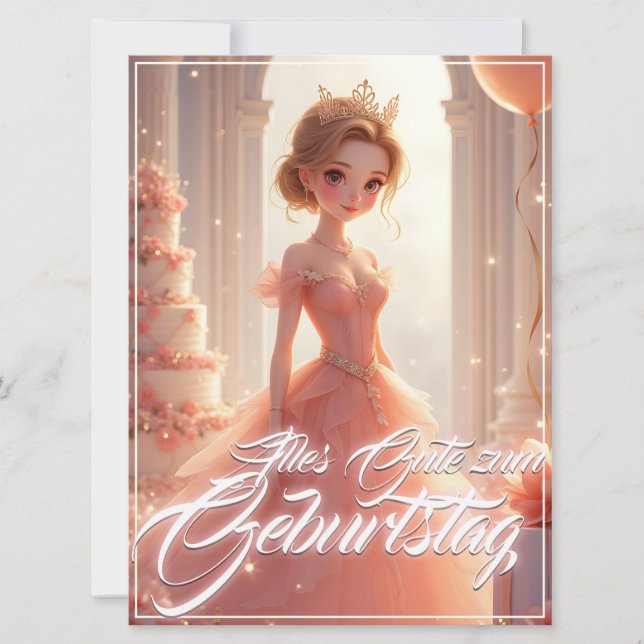 Prinzessin zum Geburtstag im rosa Traumkleid (Front)