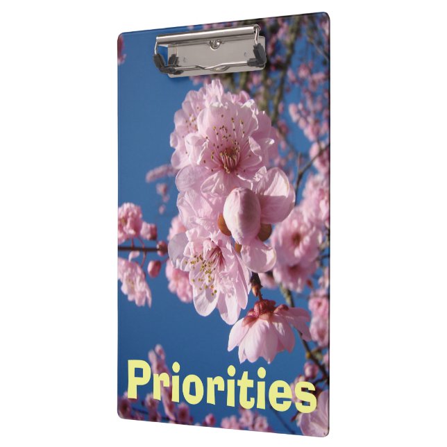 Priorities clipboards Personalise Spring Blossoms (Left)