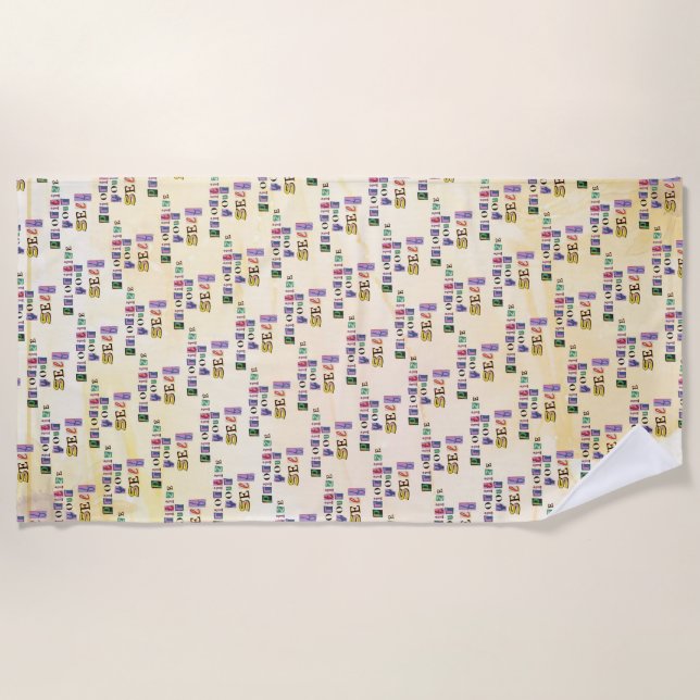 Prioritise yourself beach towel (Front)