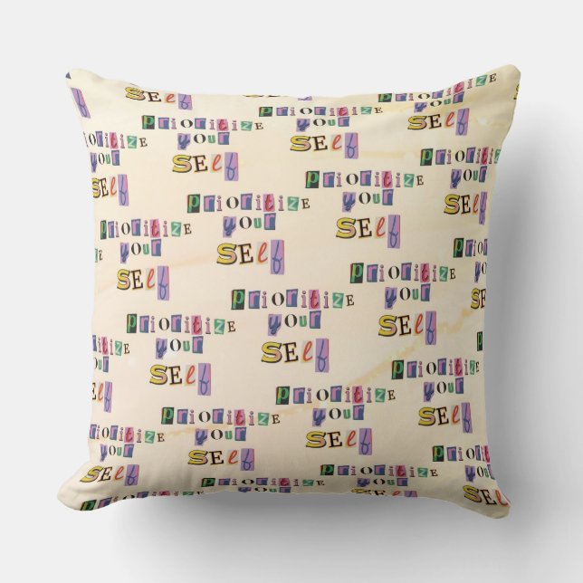 Prioritise yourself cushion (Front)