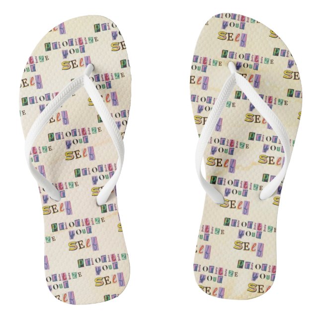 Prioritise Yourself Flip Flops (Footbed)