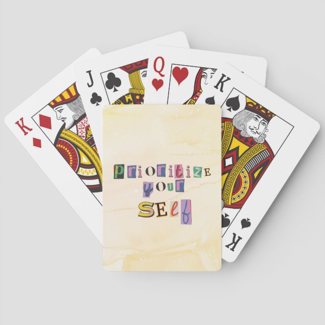 Prioritise Yourself Playing Cards (Back)