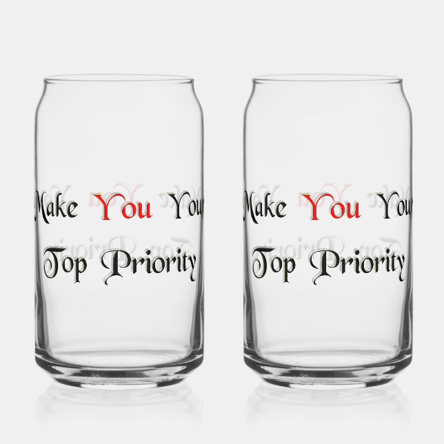 Priority 1 Drinkware Set Stemless Wine Glass (Front)