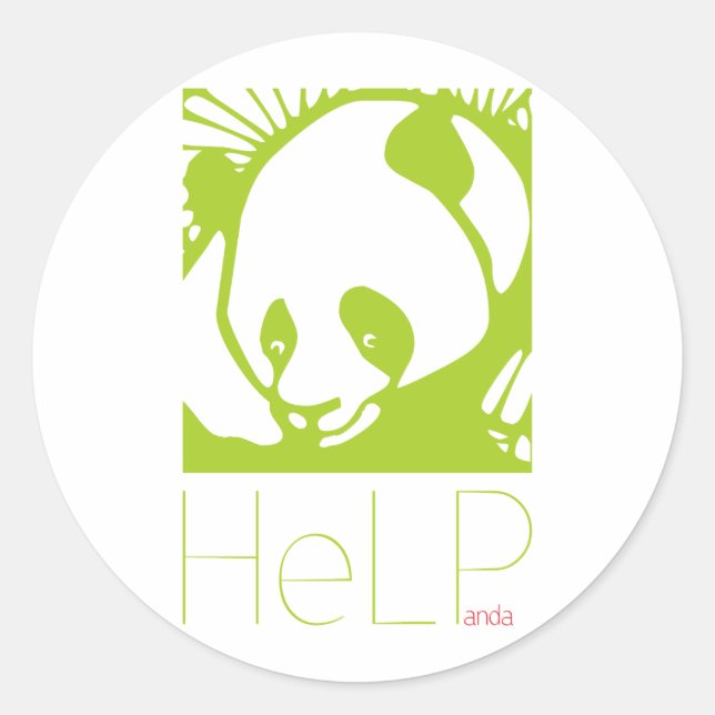 Priority species: Giant panda Classic Round Sticker (Front)
