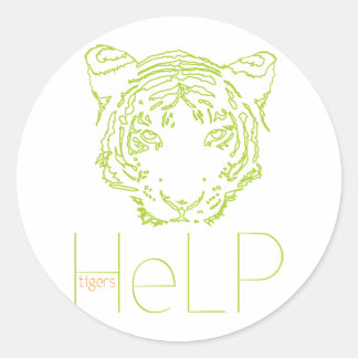 Priority species: Tiger Classic Round Sticker