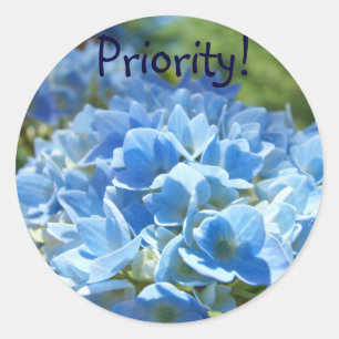 Priority! stickers Office Blue Hydrangea Flowers
