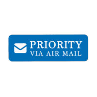 PRIORITY VIA AIR MAIL 手紙 便箋 mail letter letters ラベ