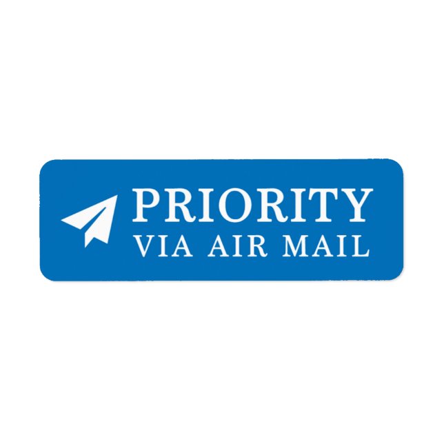 PRIORITY VIA AIR MAIL 紙飛行機 paper airplane origami  (Front)