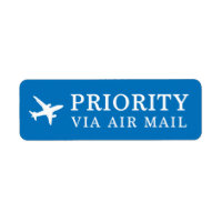 PRIORITY VIA AIR MAIL 飛行機 aeroplane ラベル