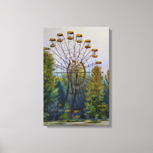 Pripyat Ferris wheel painting canvas print