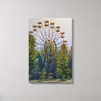Pripyat Ferris wheel painting canvas print