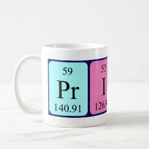 Prisca periodic table name mug