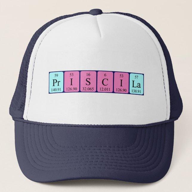 Priscila periodic table name hat (Front)