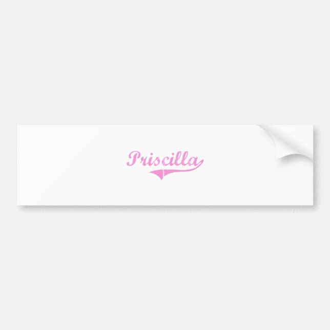 Priscilla Classic Style Name Bumper Sticker (Front)