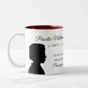 Priscilla Mullins Alden Mayflower Descendant Mug
