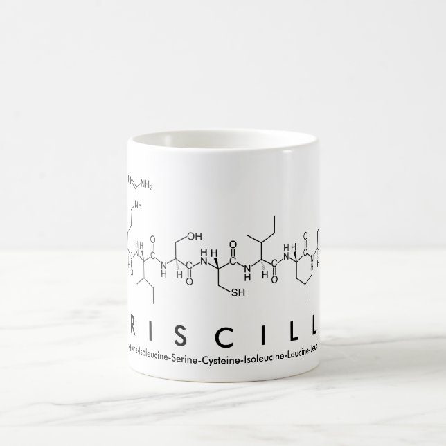 Priscilla peptide name mug (Center)