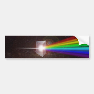Prism Colour Spectrum Space Stars Galaxy  DE LaRue Bumper Sticker
