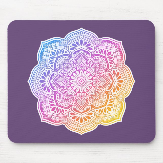 Prism Flower Mandala Mousepad (Front)
