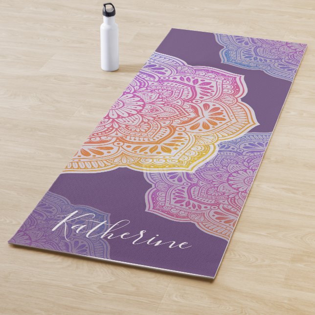 Prism Flower Mandala Personalized Yoga Mat (In Situ)