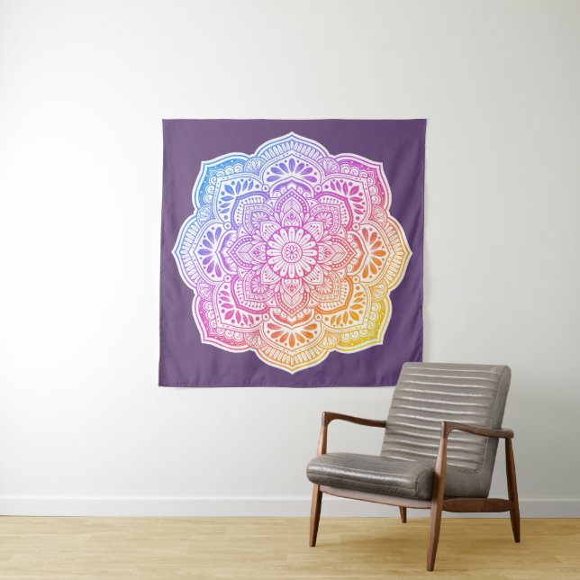 Prism Flower Mandala Tapestry (In Situ)