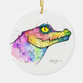 Prism Gator Ceramic Tree Decoration
